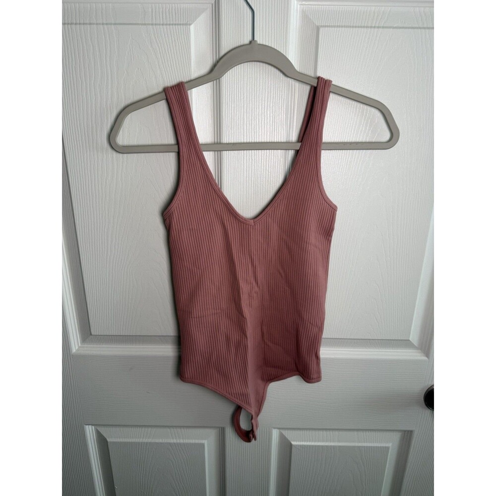 Free People Intimately Body Suit XS/S Pink Ribbed Tank Layer Boho Beach
